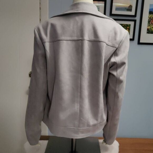 Philosophy Open Front Faux Suede Moto Style Jacket - Picture 3 of 4